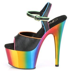Platform Glow Rainbow High Heel Shoes